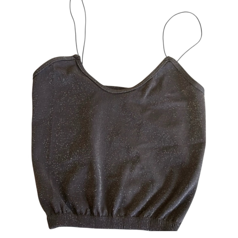 Free People Sparkly Gray Brami top size M/L